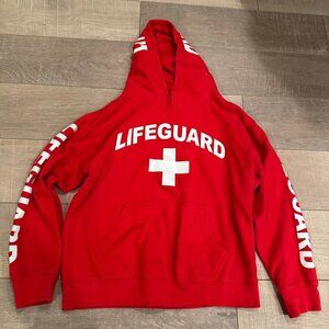 LIFEGUARD YOUTH XL HOODIE SWEATSHIRT RED